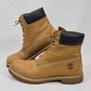 Timberland Men's 6-Inch Premium Waterproof Boot Wheat Nubuck 9.5M